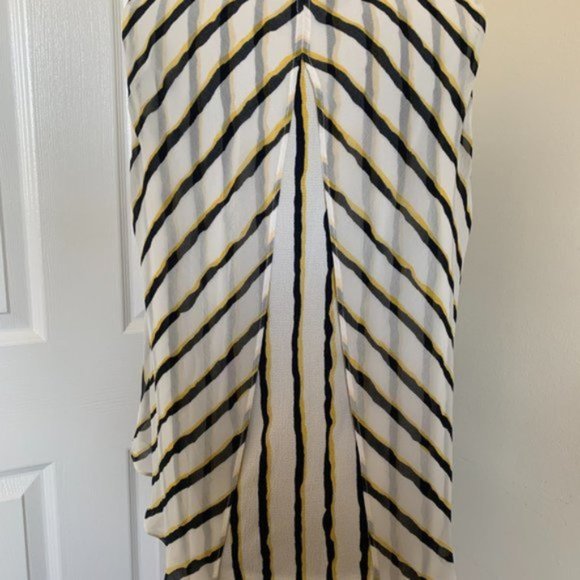 Striped Chiffon Overlay Blouse - Picture 4 of 4